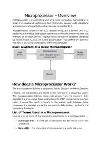 Overview of microprocessor - Docsity