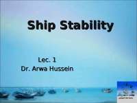 Introduction to ship stability for marine engineers
