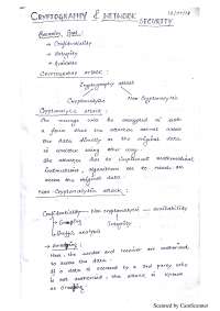 Cryptography & Network Security