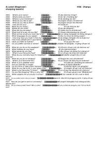 HSK 1 chinese level no 1 notes