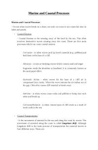 Marine and Coastal Processes