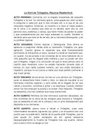 Resumen La Muerte de Tintagiles, Maeterlinck
