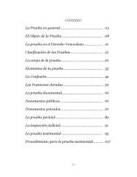 El objeto de la prueba