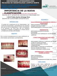 Nueva clasificacion periodontal