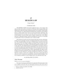 muslim law notes for law students