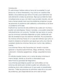 Ensayo sobre ansiedad