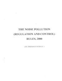Noise pollution control rules 2000 - Docsity