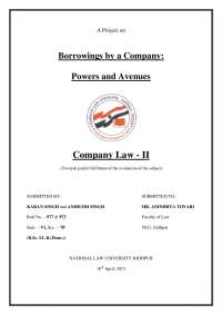 Borrowings by  a Company