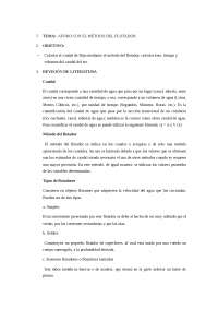 AFORO CON EL MÉTODO DEL FLOTADOR