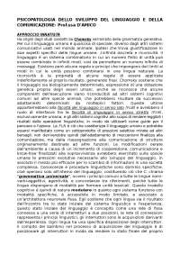 Psicopatologia dello sviluppo del linguaggio e della comunicazione