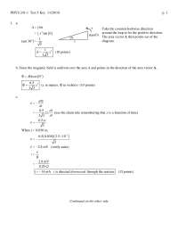 Test 5 with Answer Key - Electricity, Magnetism and Light | PHYS 241 ...