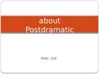 Post-Dramatic Theatre Here & Now