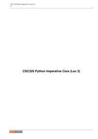 Python Core Lecture 2: Values, Types, Variables, Keywords, Statements, Expressions, Commen