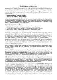 Governare l’inatteso