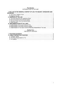 Introduction to Turkish Tax Law