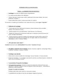 Tema 1 Introducción a la Sociología - Docsity