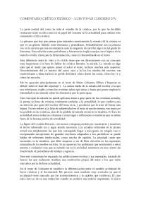 Comentario crítico teórico sobre la crónica