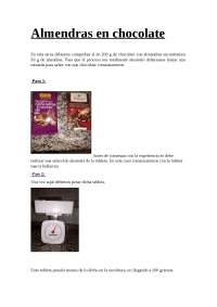 Experimento para verificar el porcentaje de almendras en un chocolate