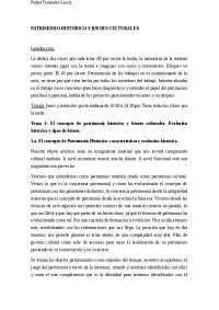 TEMARIO INTRODUCCIÓN AL PATRIMONIO HISTÓRICO Y A LOS BIENES CULTURALES. CURSO 2017/2018. Miguel Angel Sorroche Cueva.