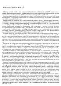 Dialogo sopra la nobiltà Appunti di Lingue e letterature classiche