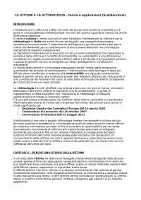 Le vittime e la vittimologia - teorie e applicazioni