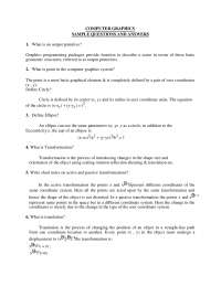 Computer graphics excerices - Docsity