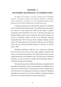 Multimedia Technology: An introduction