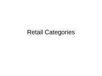 Retail Categories: A Classification of Retail Establishments