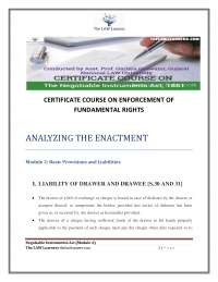 negotiable instruments act notes