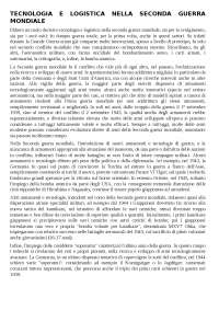 Tecnologia e logistica nella seconda guerra mondiale