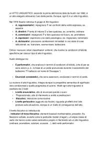 Teoria atti linguistici Docsity