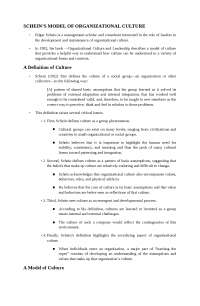 Understanding Schein's Model of Organizational Culture: Assumptions, Values, Behaviors