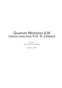 Elementary Quantum Mechanics