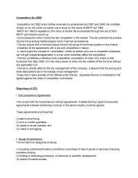Competition act in ind