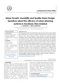 Assessing Urban Growth Strategies in Auckland, NZ: Urban Planning & Quality Design