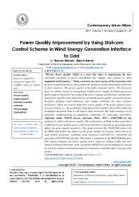 Power Quality Improvement using STATCOM in Wind Energy Generation Interfaces