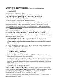 Attivismo Idealistico con Gentile e Lombardo Radice.