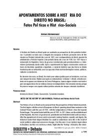Direito Brasil colonia