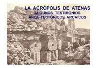 Acropolis De Atenas Arqueologia Griega Y Helenistica Docsity
