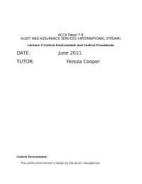 Internal Control: Management Philosophy, Segregation, and Cash Controls