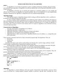 Algorithms: Concepts, Design, and Analysis