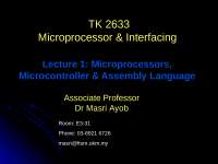 Micro processor lecturer