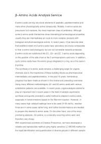 β-Amino Acids: Synthesis, Properties, and Importance in Chemistry and Pharmaceuticals