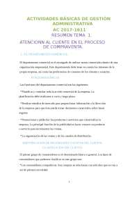 resumen ATENCIÓN AL CLIENTE EN EL PROCESO COMERCIAL