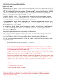 Contrato de Transporte y Seguro: Caso Práctico 9 y 10