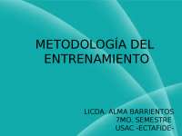 Metodologia del entrenamiento