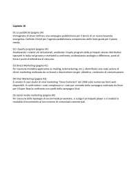 Esercizi capitolo 18 Marketing