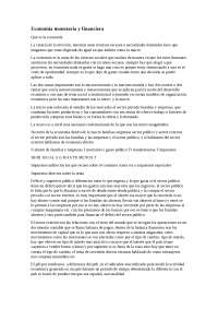 Economía monetaria y financiera