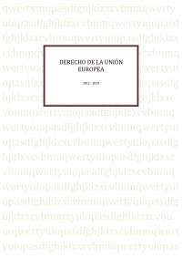 Apuntes Derecho de la Unión Europea - Docsity