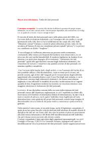 Tutela dei Dati Personali: Evoluzione Storica e Principi Fondamentali - Prof. Riccio